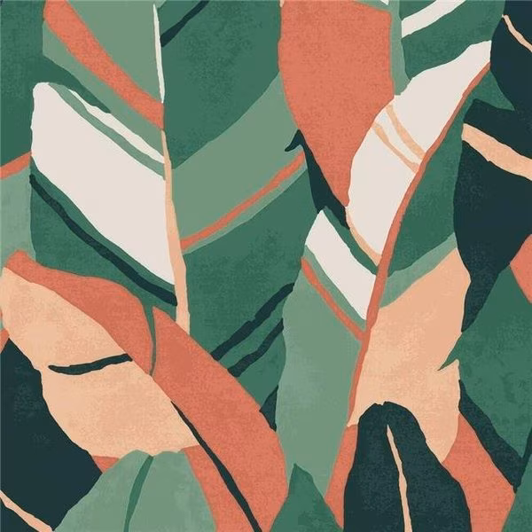 Roommates RMK11572RL 30 in. Hearts of Palm Peel & Stick Wallpaper; Red